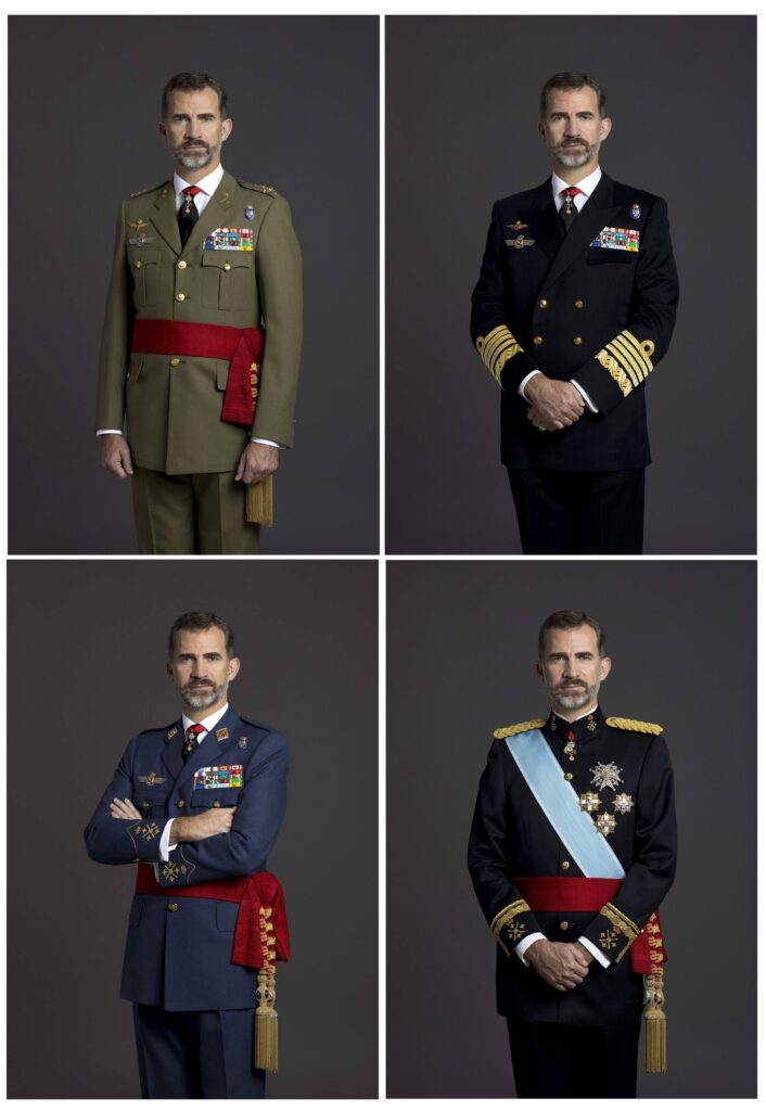 Koning Felipe van Spanje in het leger